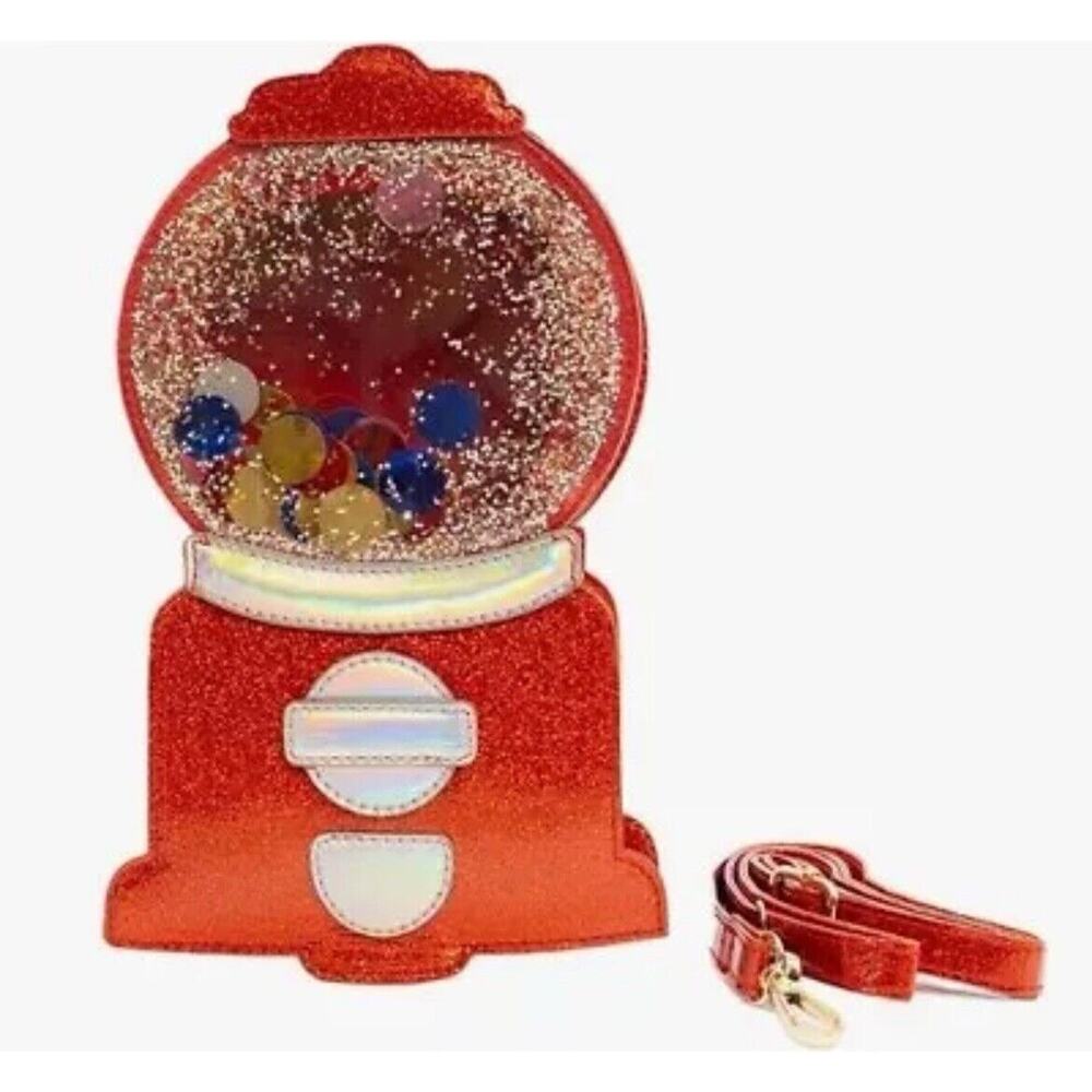 Bewaltz Classic Red Gumball Machine Handbag Sparkle Glitter Novelty